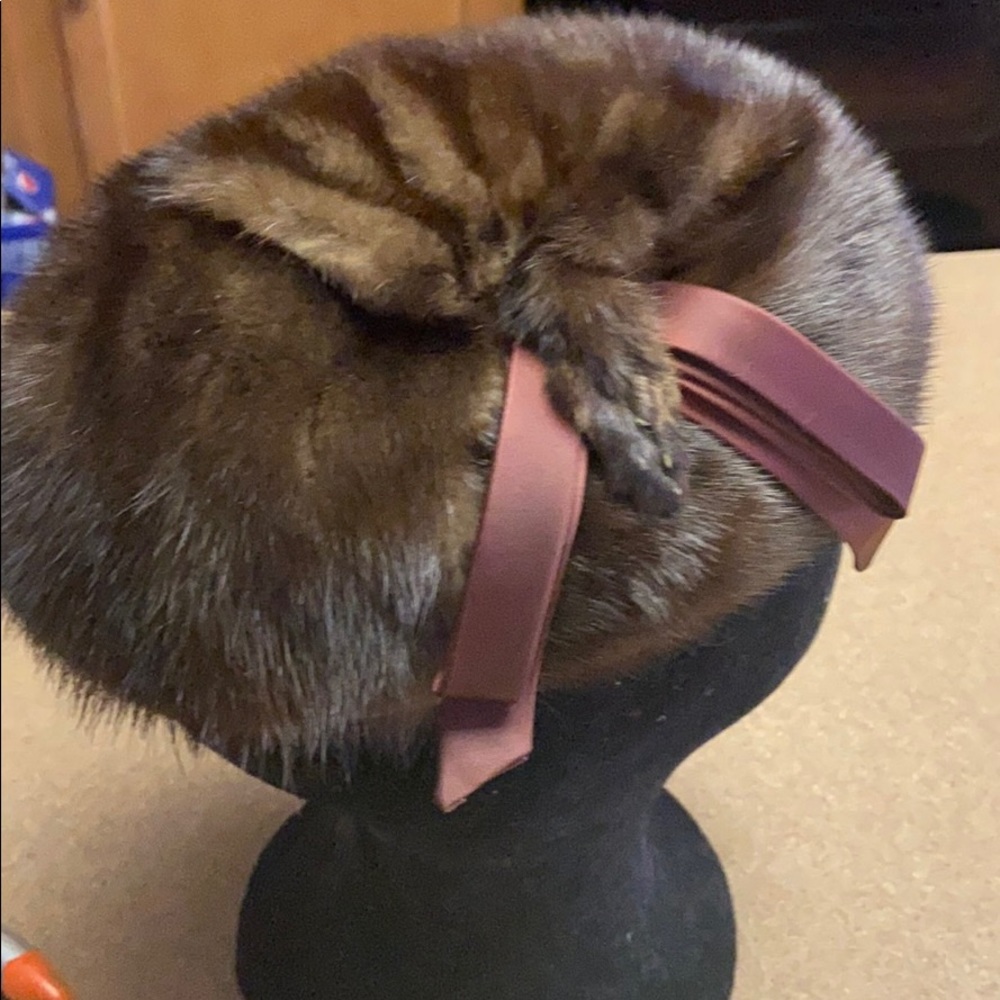 Marshall Fields Vintage Mink Fur Tam Hat - Picture 5 of 7